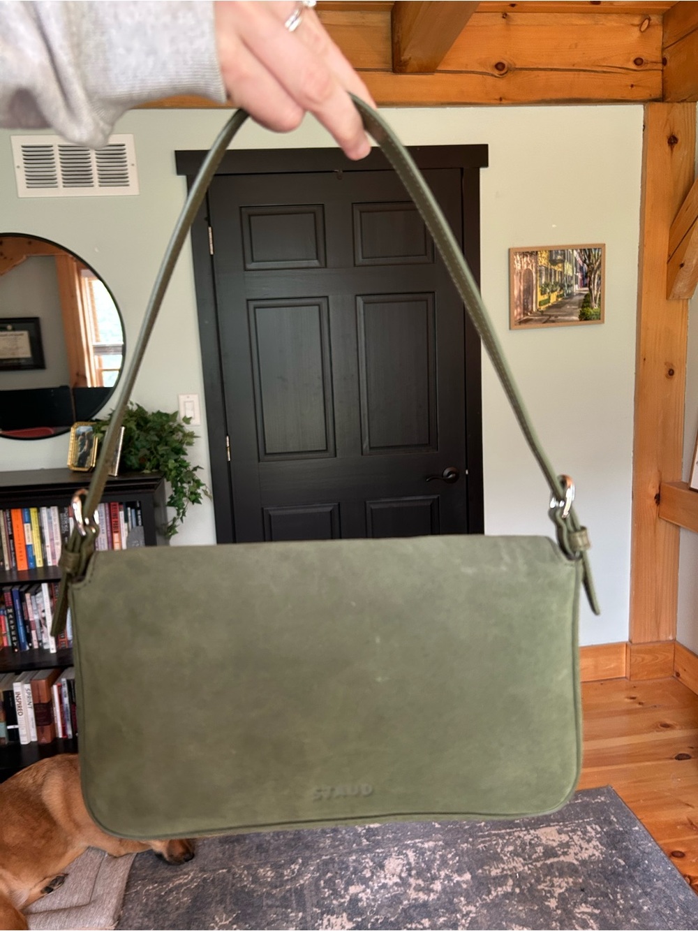 Staud Harlow Bag - Avocado Suede - Picture 7 of 15